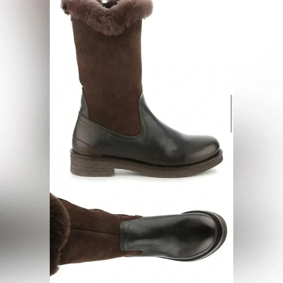 PAJAR Women's Winter Boots Dark Brown Suede Leather Shearling NWT Size 38 - Picture 13 of 16